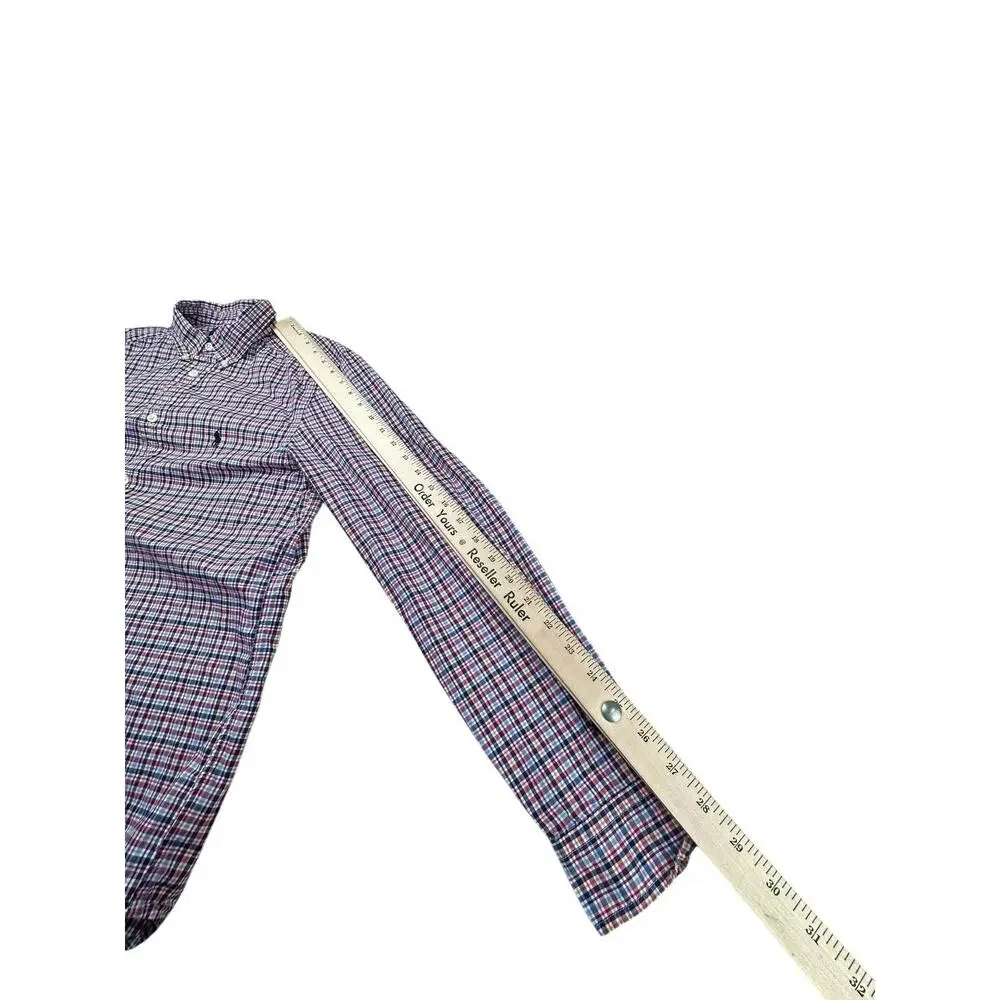 Ralph Lauren Boys Plaid Button Down Shirt Long Sleeve Polo Pony Lot Of 3 XL